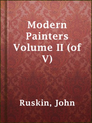 cover image of Modern Painters Volume II (of V)